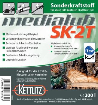 KETTLITZ-Medialub SK-2 T - 2 Takt Sonderkraftstoff 200 Liter